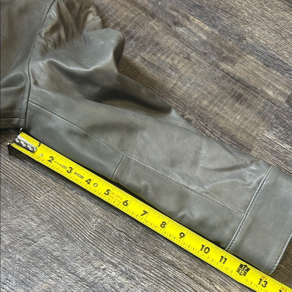 Valette Taupe genuine lamb Leather Jacket L - Picture 3 of 11